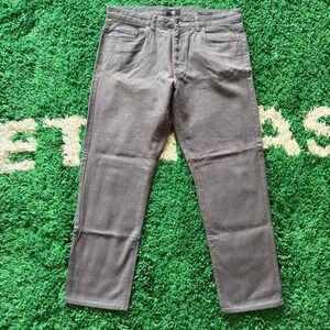 Calvin Klein Mens Slim Fit Jeans Gray Cotton Blend 34x30 Flat Front Casual